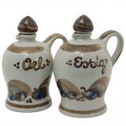 Ölflasche bauchig - Heyde Keramik Steinzeug